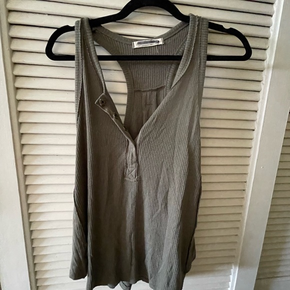 Free People Ribbed Racerback Tank Top - Picture 1 of 2
